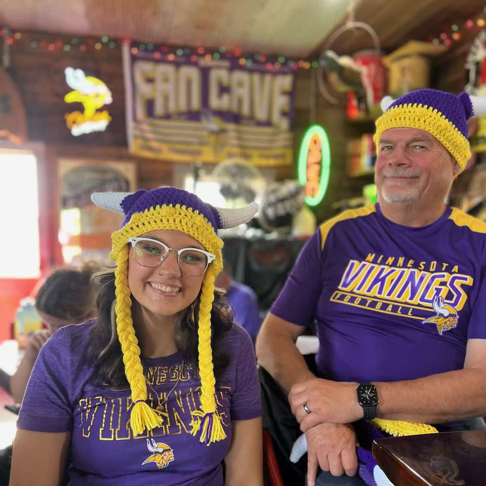Crochet Viking Helmet Hat: Minnesota Football Fan Beanie