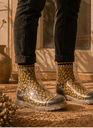 Bees and Honeycomb Socks Knitting Pattern Two Color Colorwork (PDF Download)